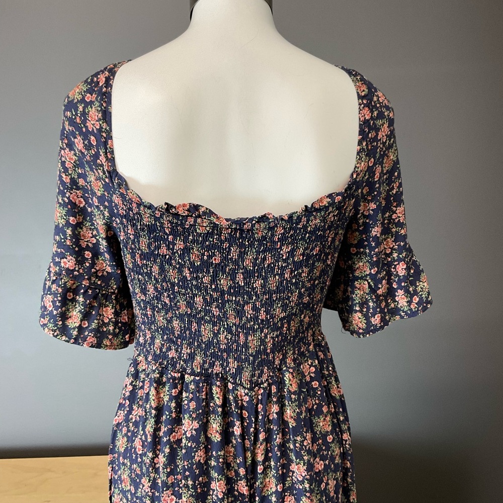 Romper, Navy With Tiny Flower Pattern. - image 3